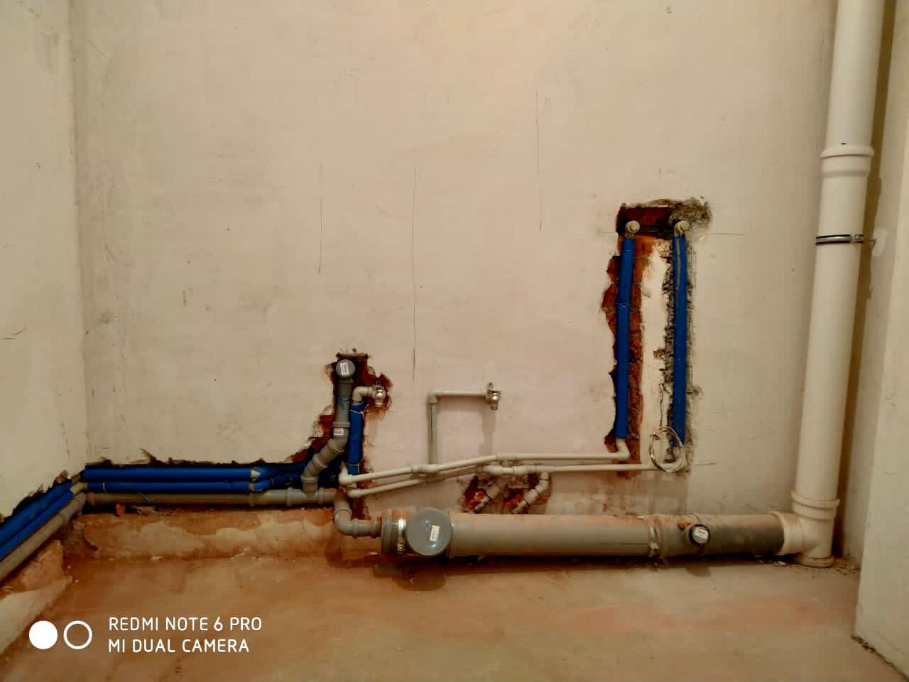 Разводка труб ХВС и ГВС в новостройке