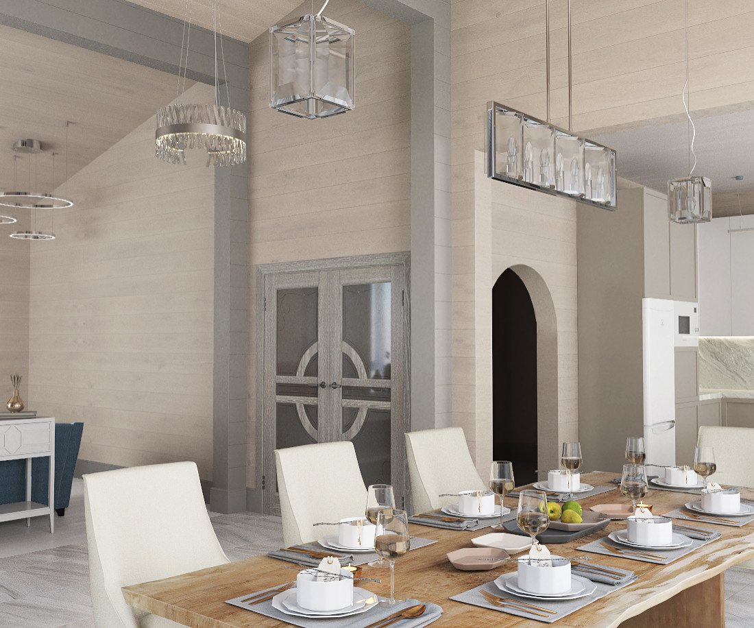 Дом в скандинавском стиле из клееного бруса