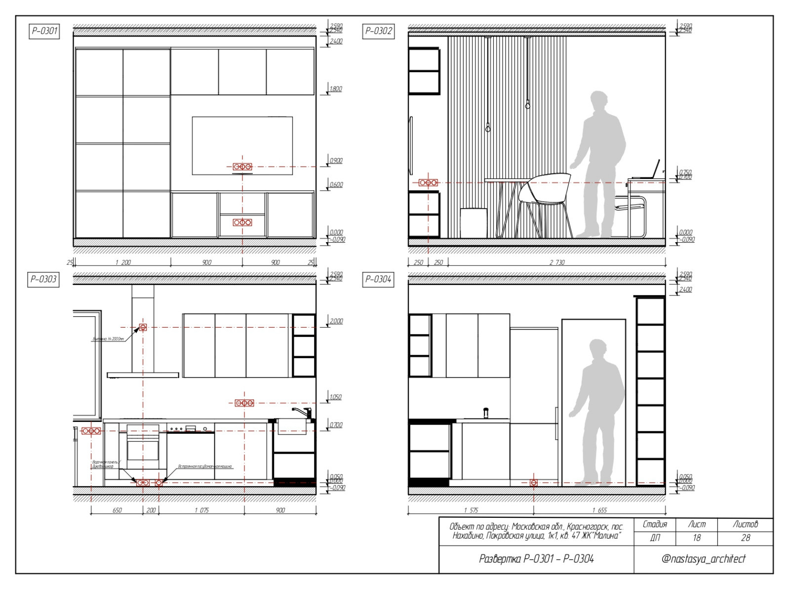 Развертка кухни-столовой