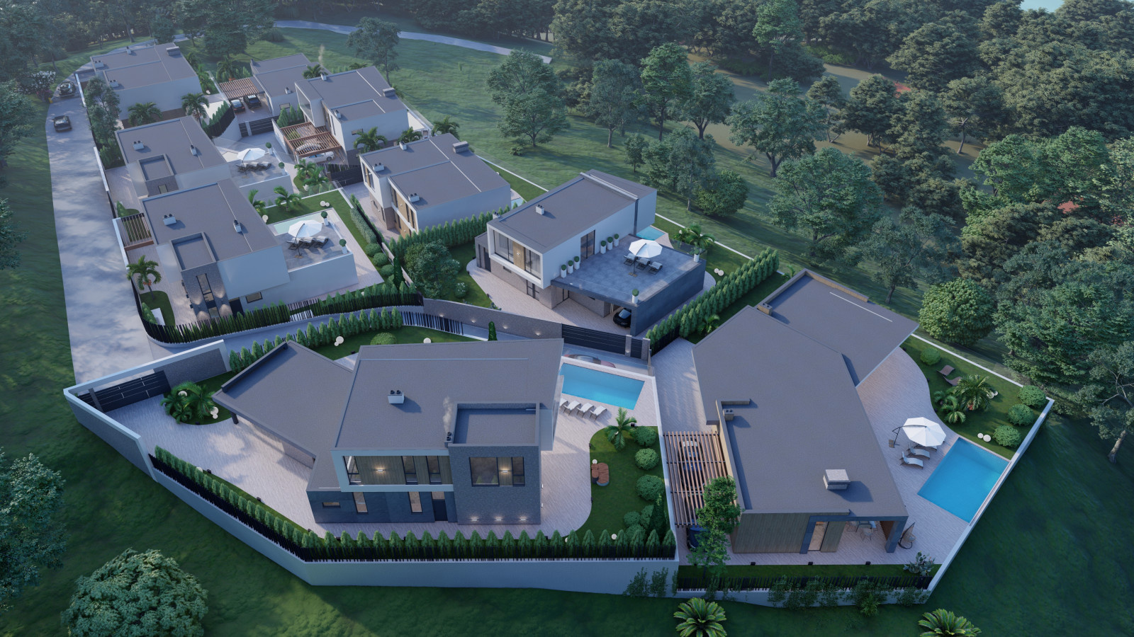 Жилой квартал частных домов, район Ручей Видный