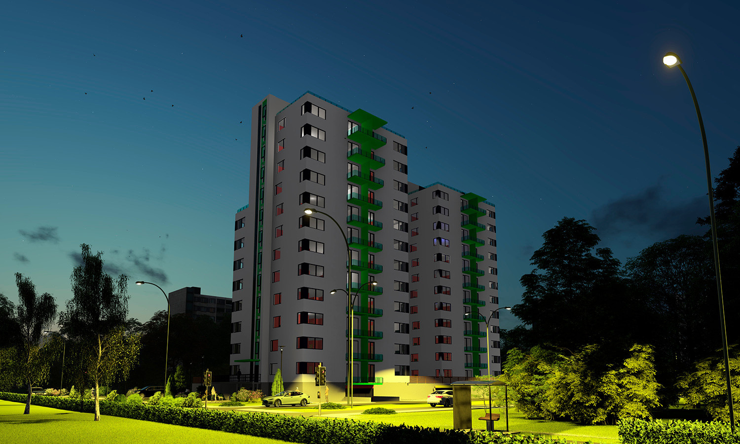 Многоквартирный жилой дом построен в Эстонии город Марду по улице Калласмаа 1С