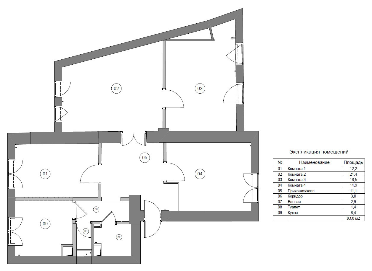 До и после: Интерьер в «сталинке» с оттенками серого и графита