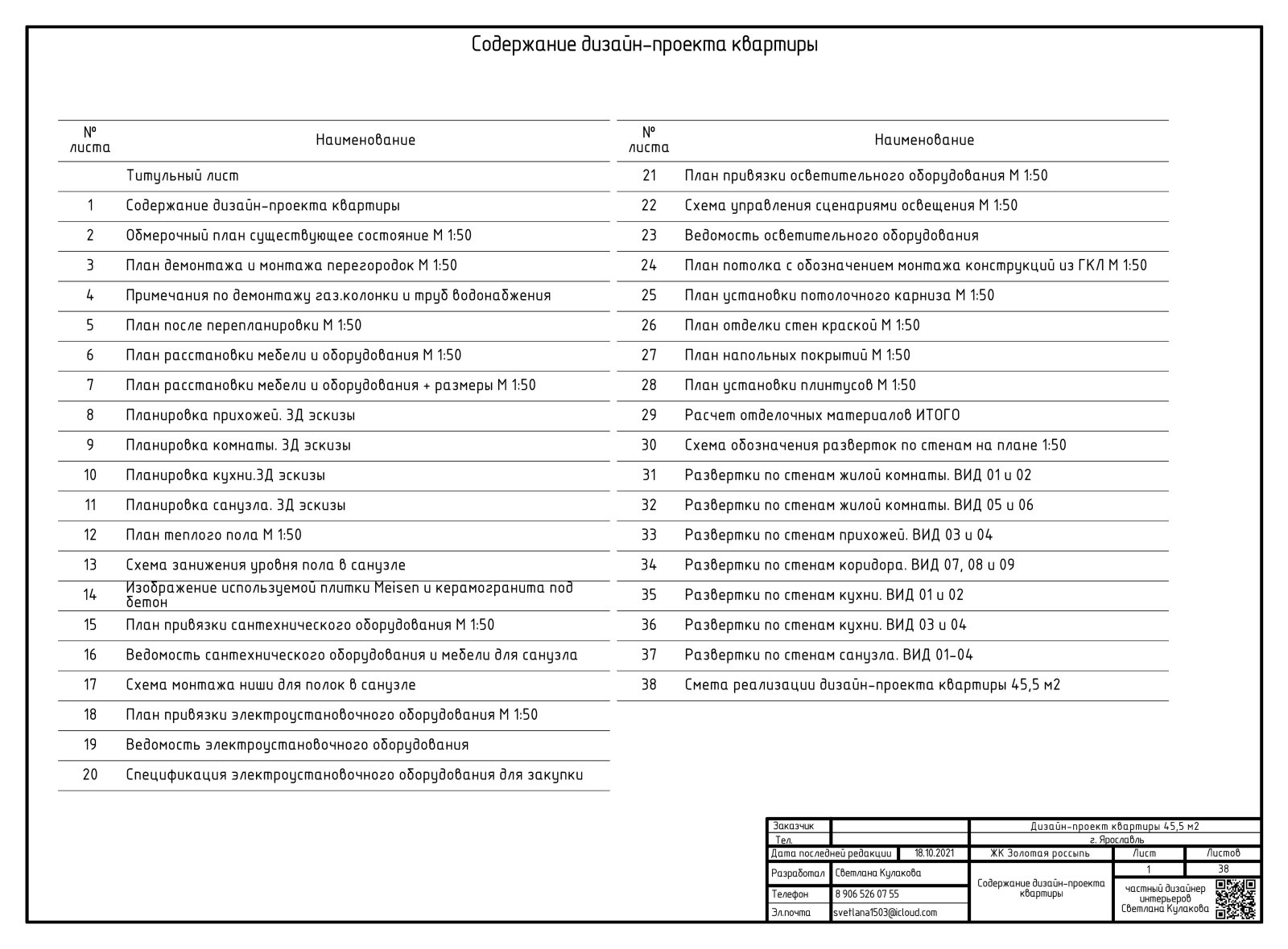 АЛЬБОМ РАБОЧИХ ЧЕРТЕЖЕЙ (пример)