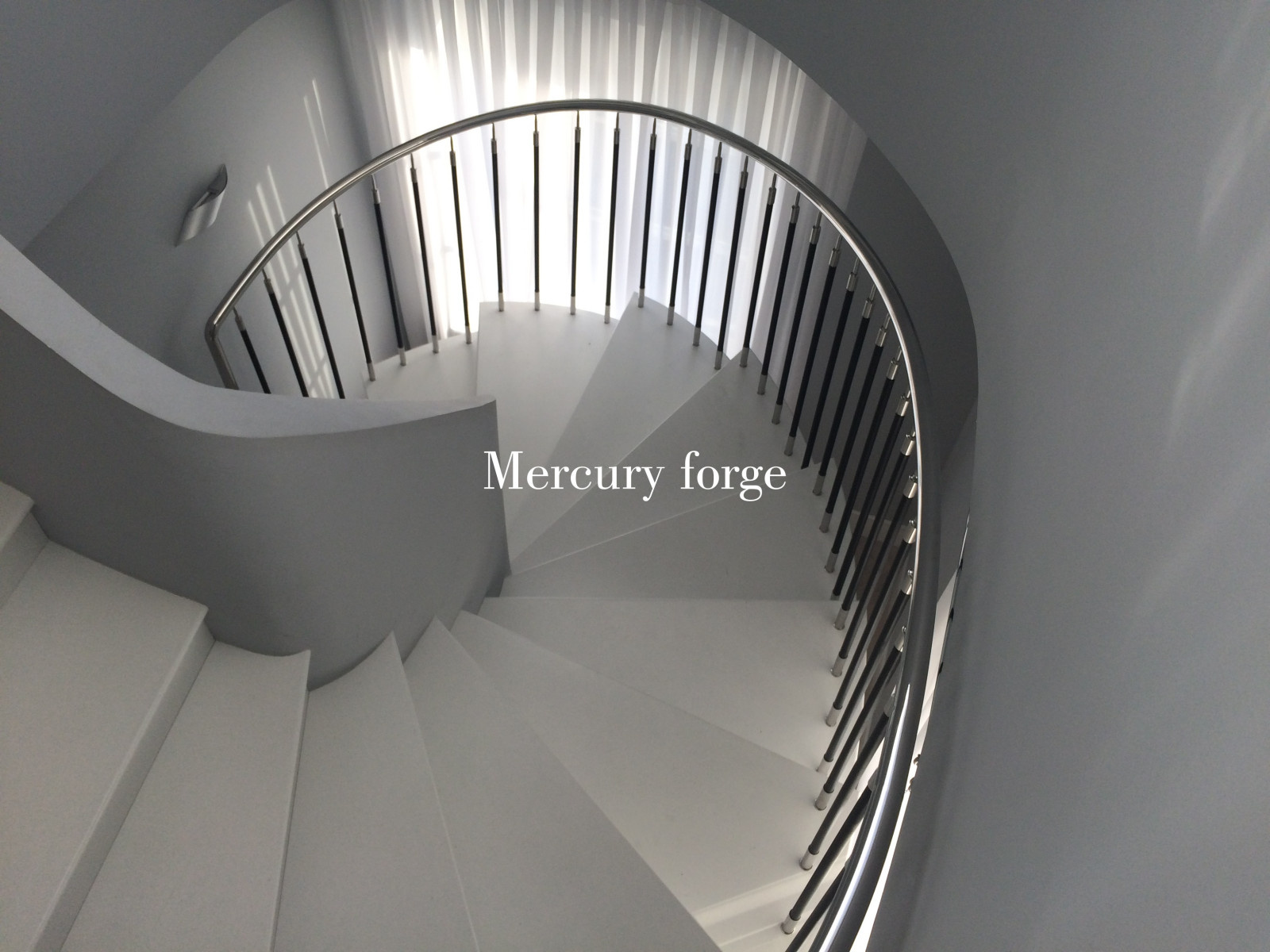 Лестница, ограждение из нержавеющей стали, Mercury forge