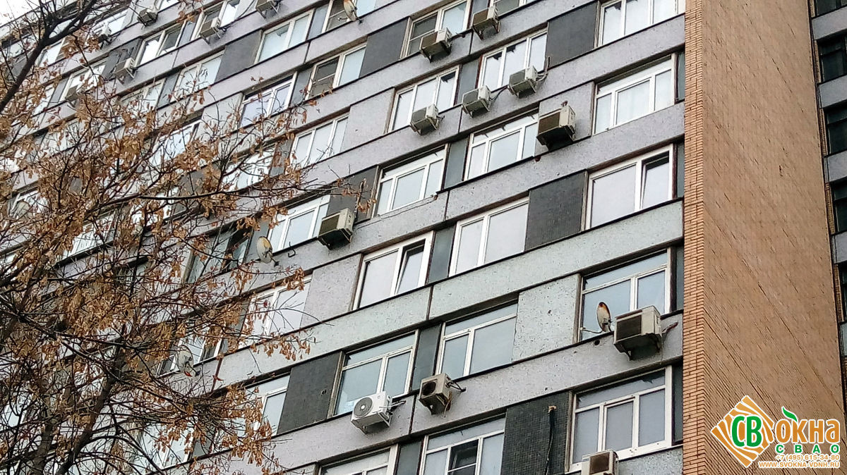 Окна из дерева на Новинском бульваре