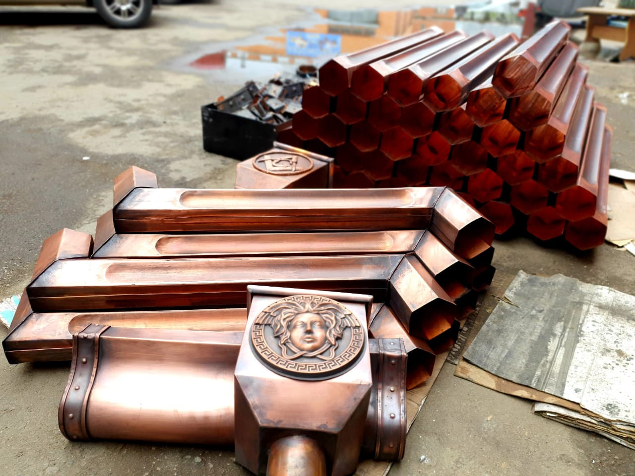 Медная водосточная система «Antique»