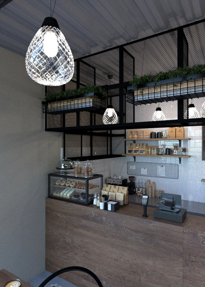 Обложка проекта: Визуализация кафе