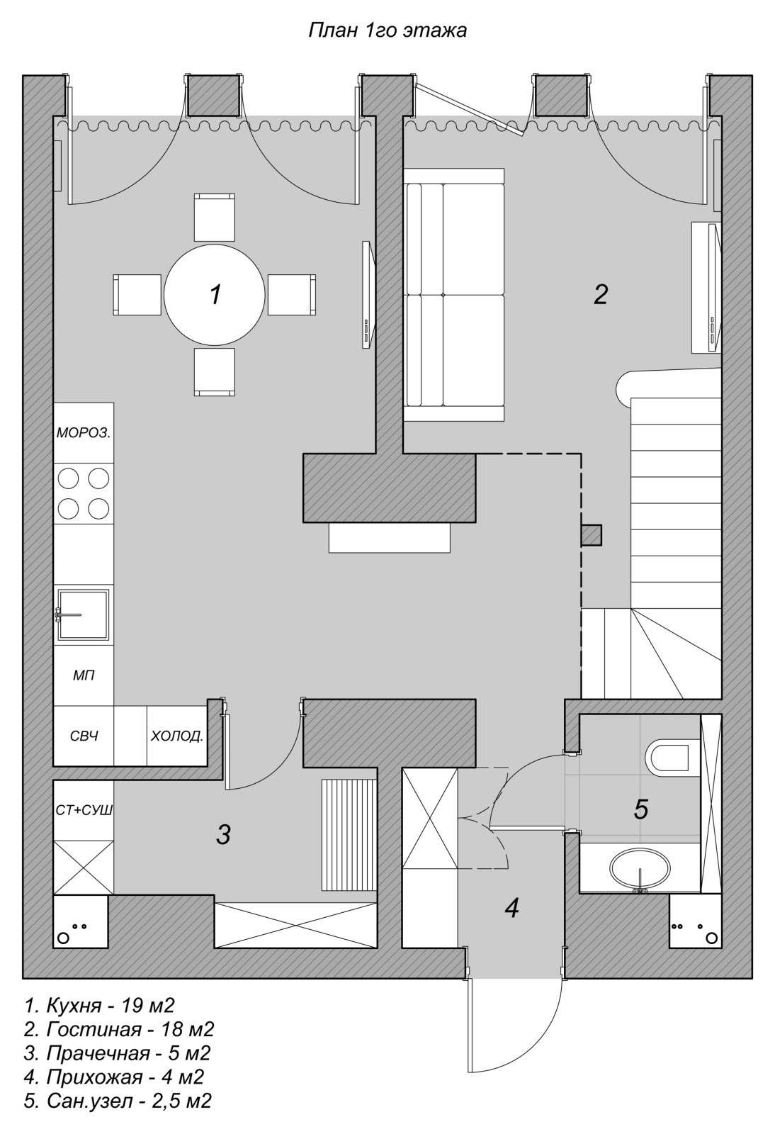 Дизайн-проект пентхауса в ЖК Европейский берег с высотой потолка 5,8 м.