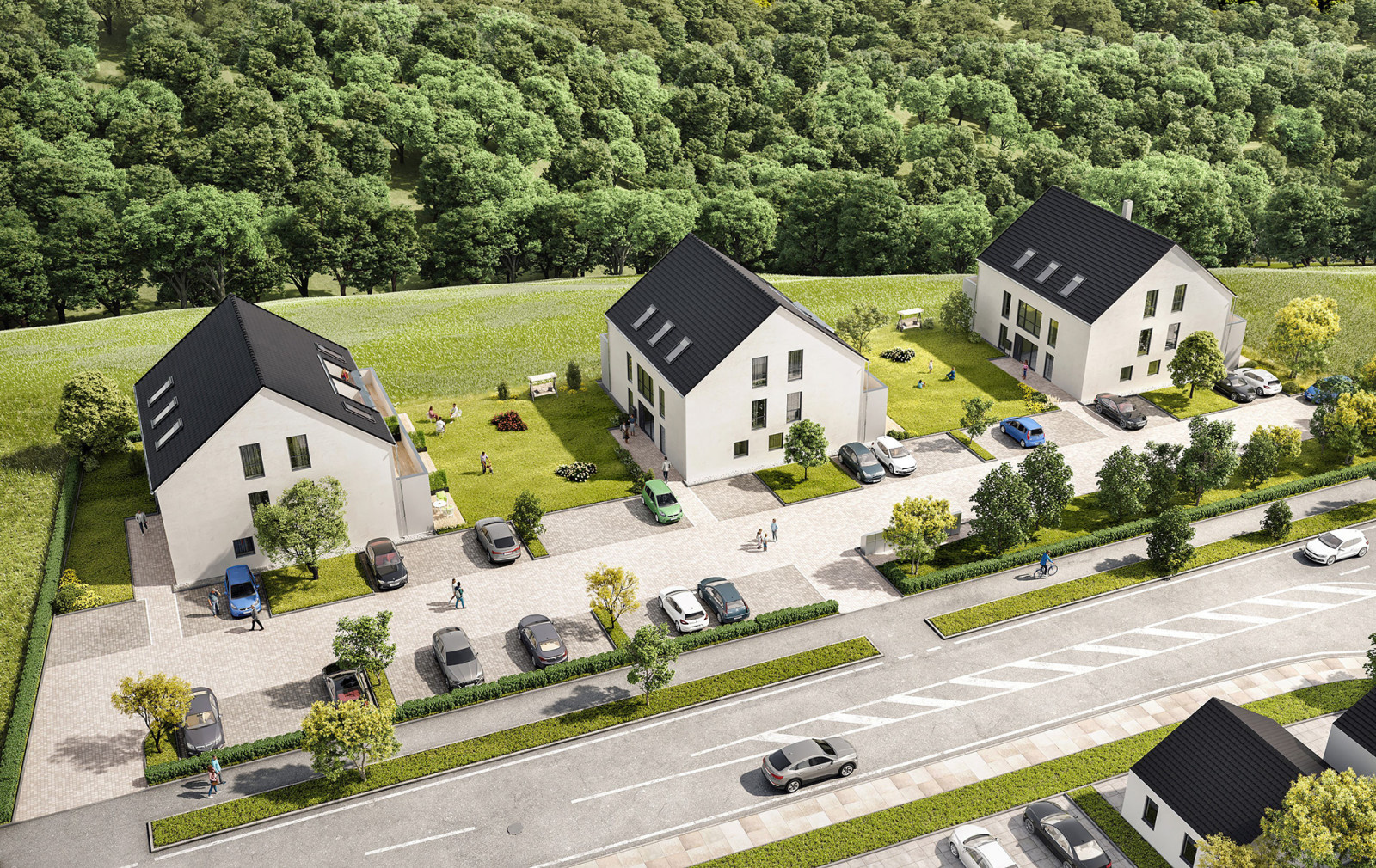 Neubau von 3 Mehrfamilienhäusern