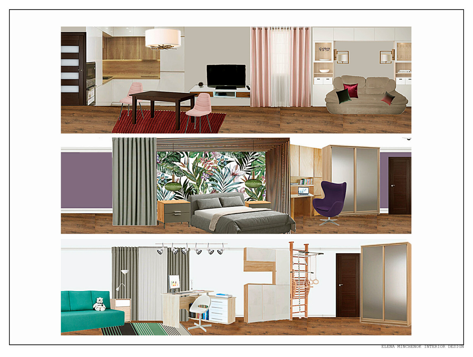 Квартира в насыщенных тонах в ЖК "Палацио"