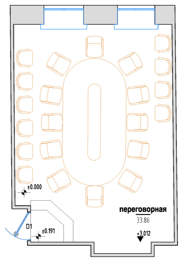 Дизайн и ремонт Переговорной комнаты компании ЛенСтройТрест