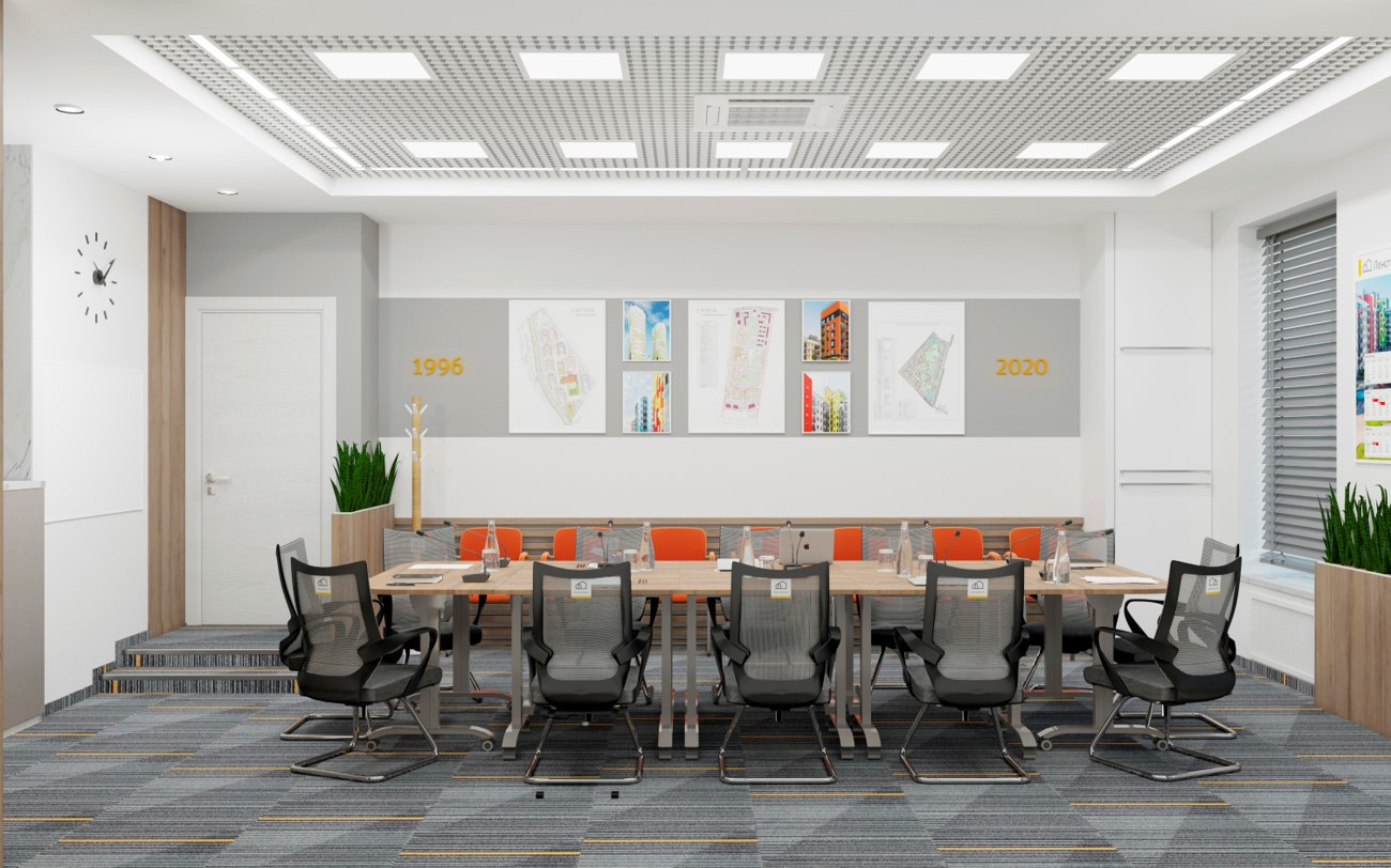 Дизайн и ремонт Переговорной комнаты компании ЛенСтройТрест