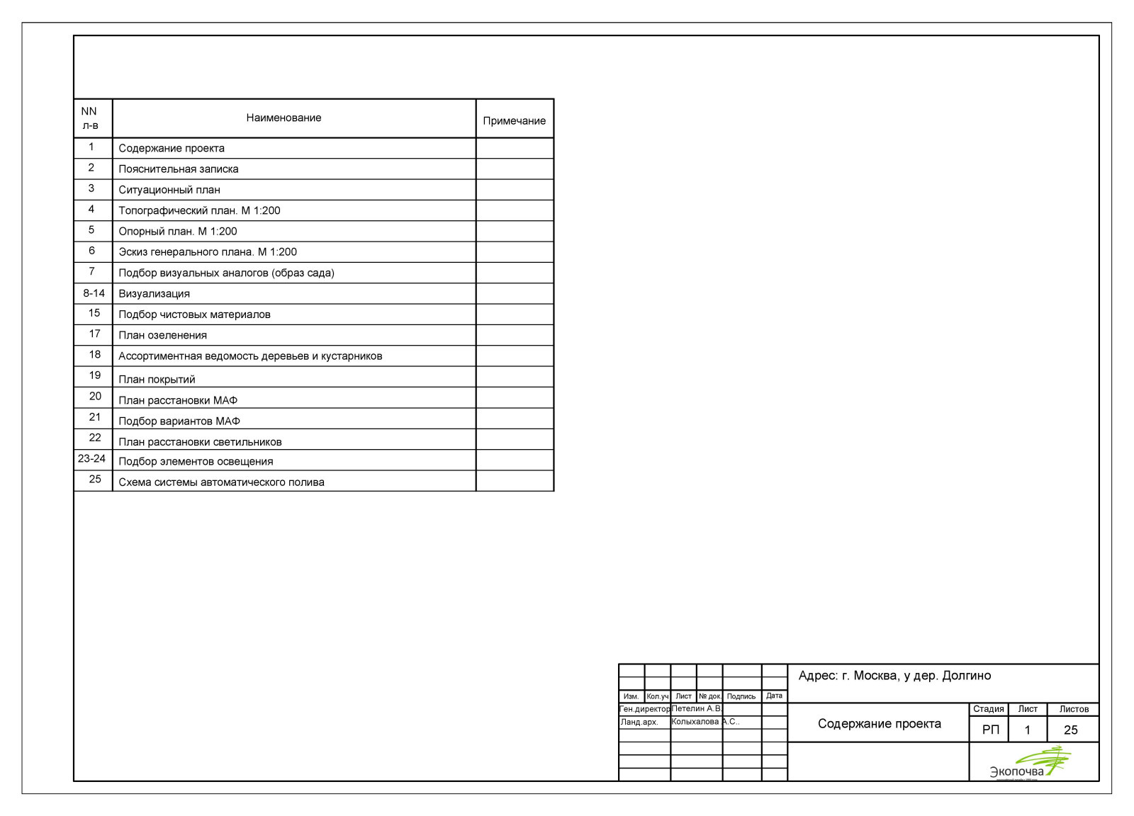 Эскизный проект 2021