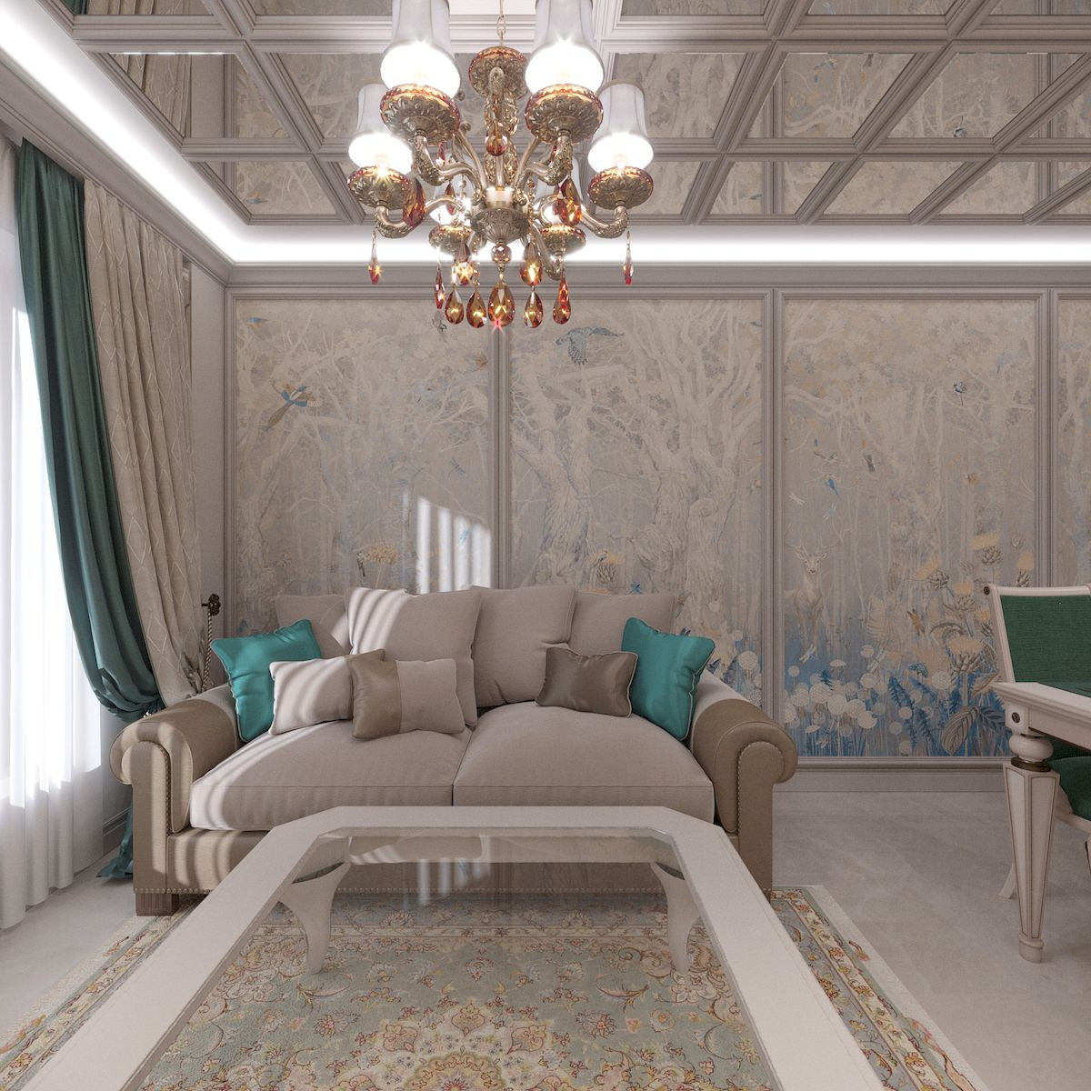 Дизайн кухни-столовой 4-комнатной квартиры в Москве