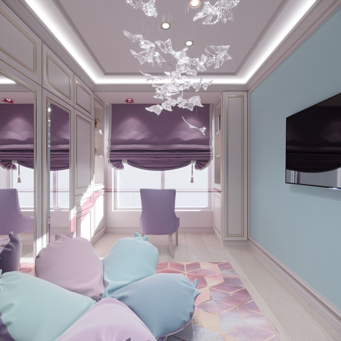 Дизайн детской 4-комнатной квартиры в Москве