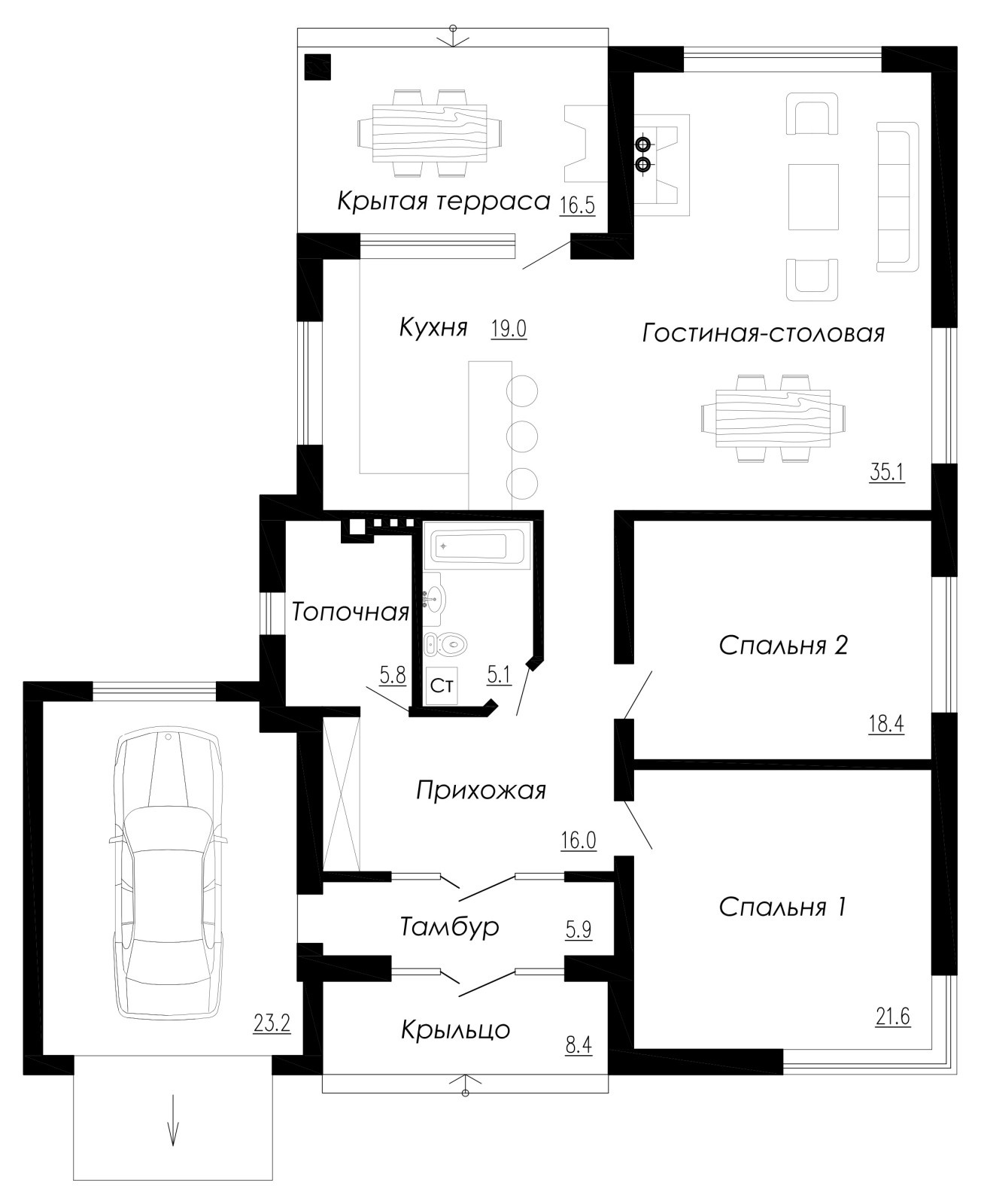 Проект дома G-140-B