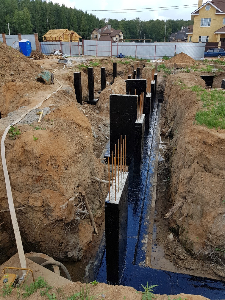 Поселок Вешки, фундаментные работы 260 м2