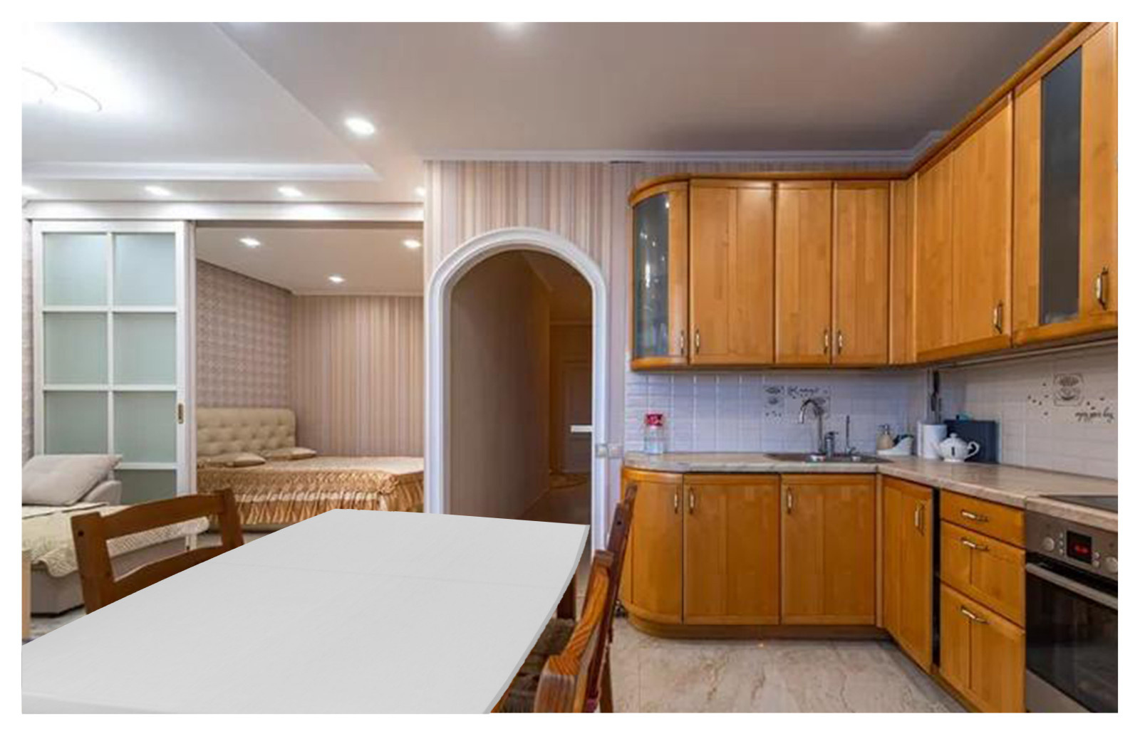 Кухня-гостиная и спальня