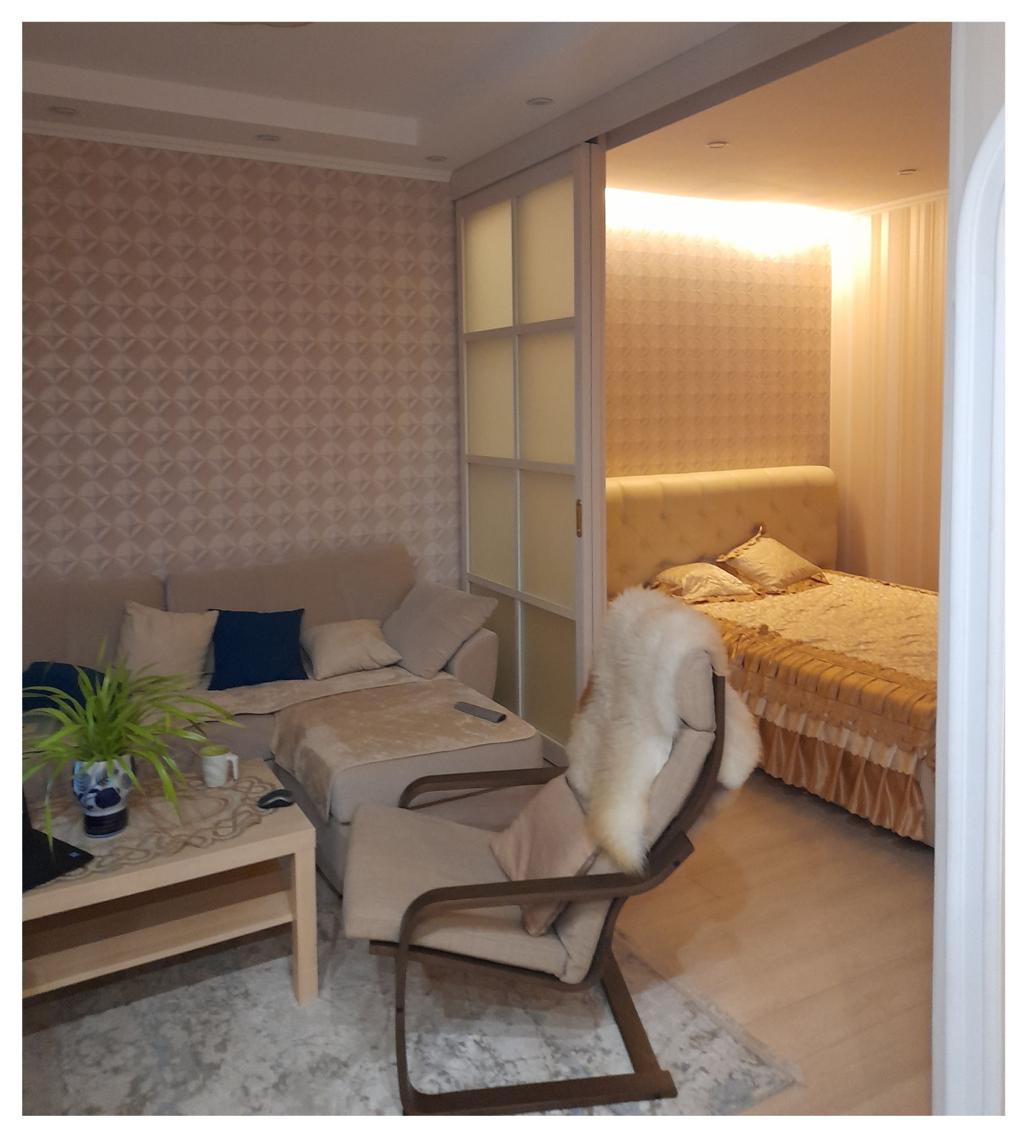 Кухня-гостиная и спальня