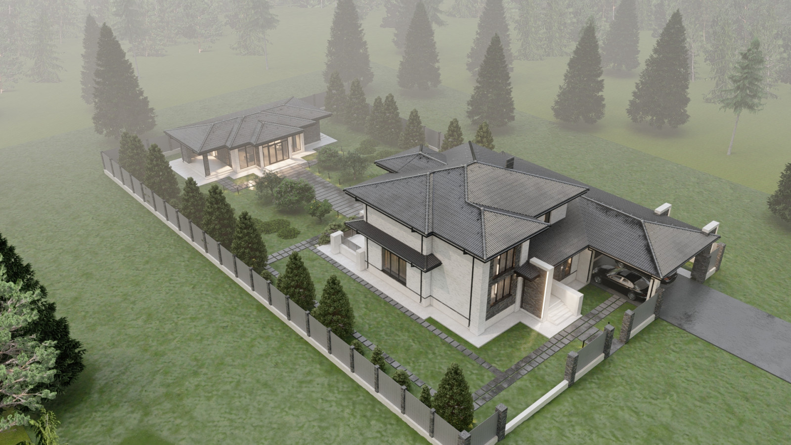 Дом в стиле Райта К2411