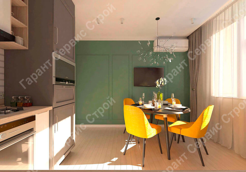 Дизайн интерьера кухни столовой