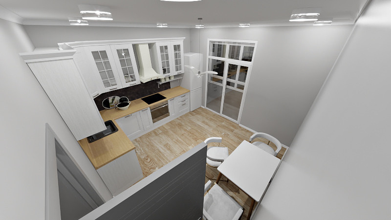 3d Визуализация однокомнатной квартиры