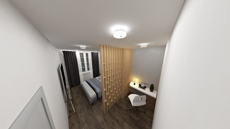 3d Визуализация однокомнатной квартиры
