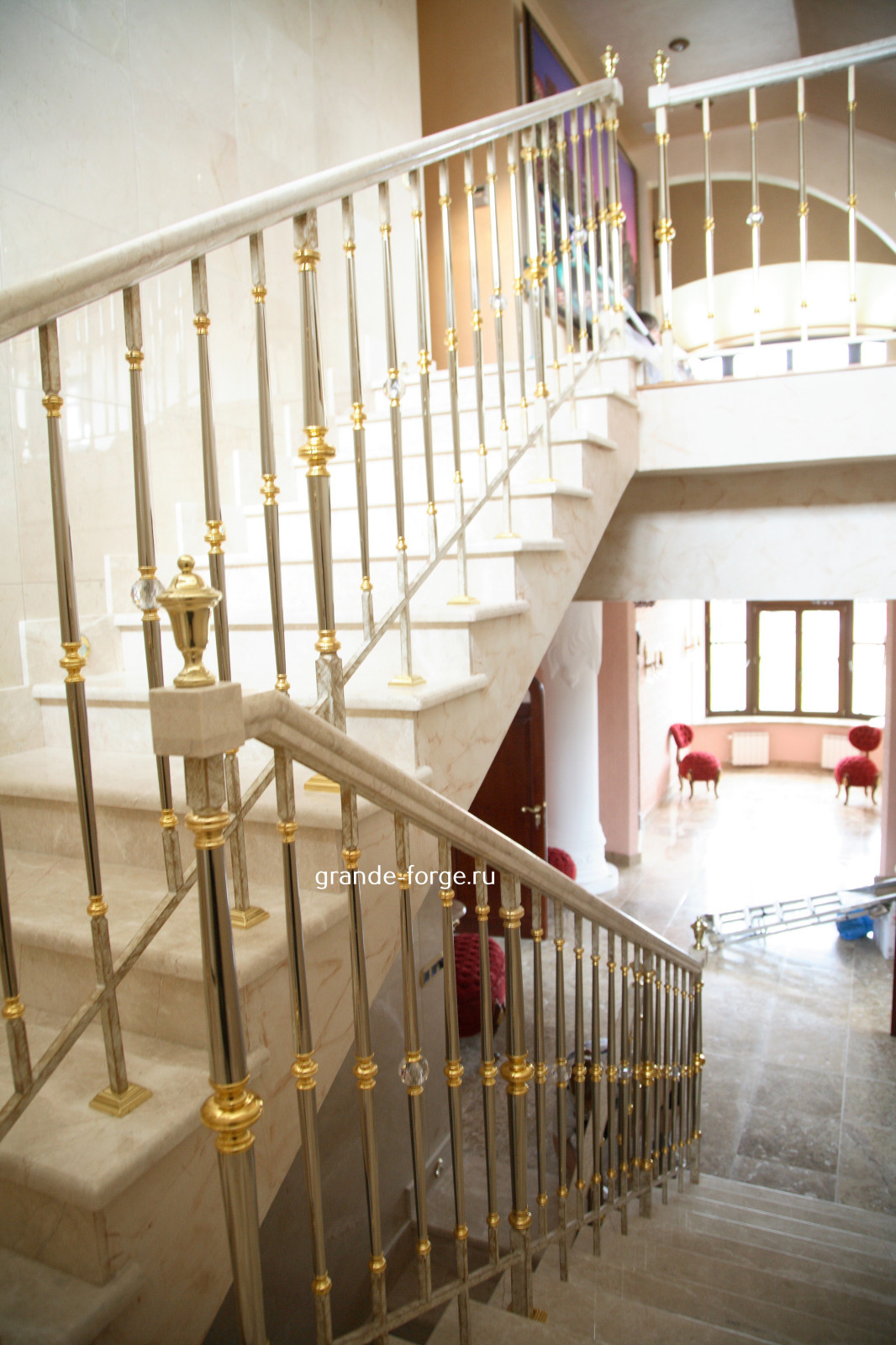 Обложка проекта: Лестница, латунное ограждение, фабрика Grande forge (Франция), коллекция Париж