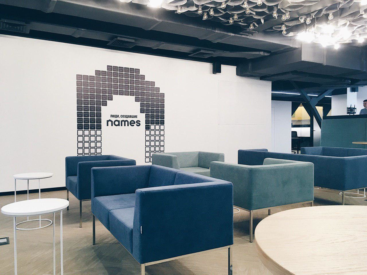 Обложка проекта: "NAMES" сеть коворкингов