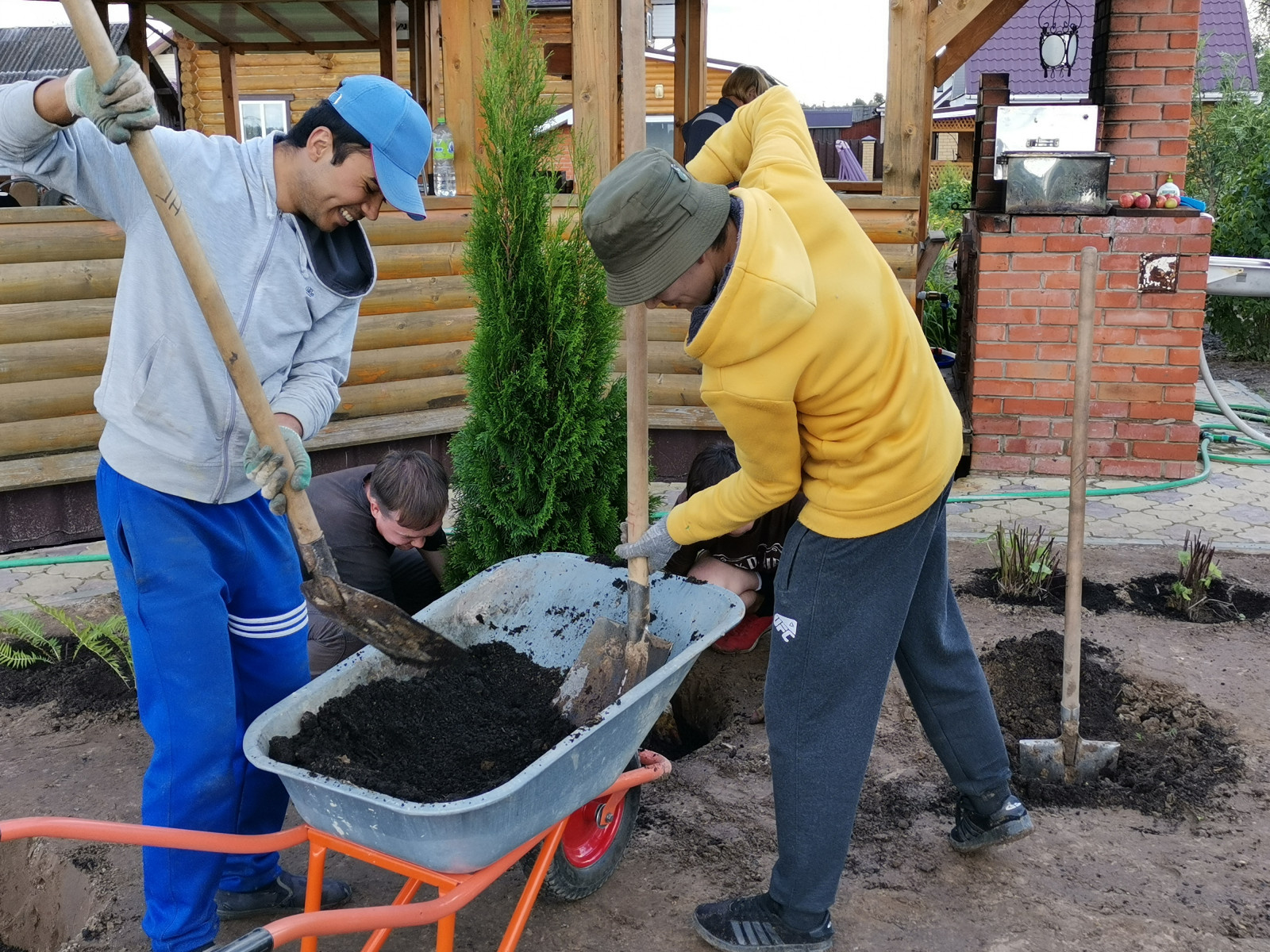 Кокшайск. Пергола – качель, шпалерный забор и обновление участка.