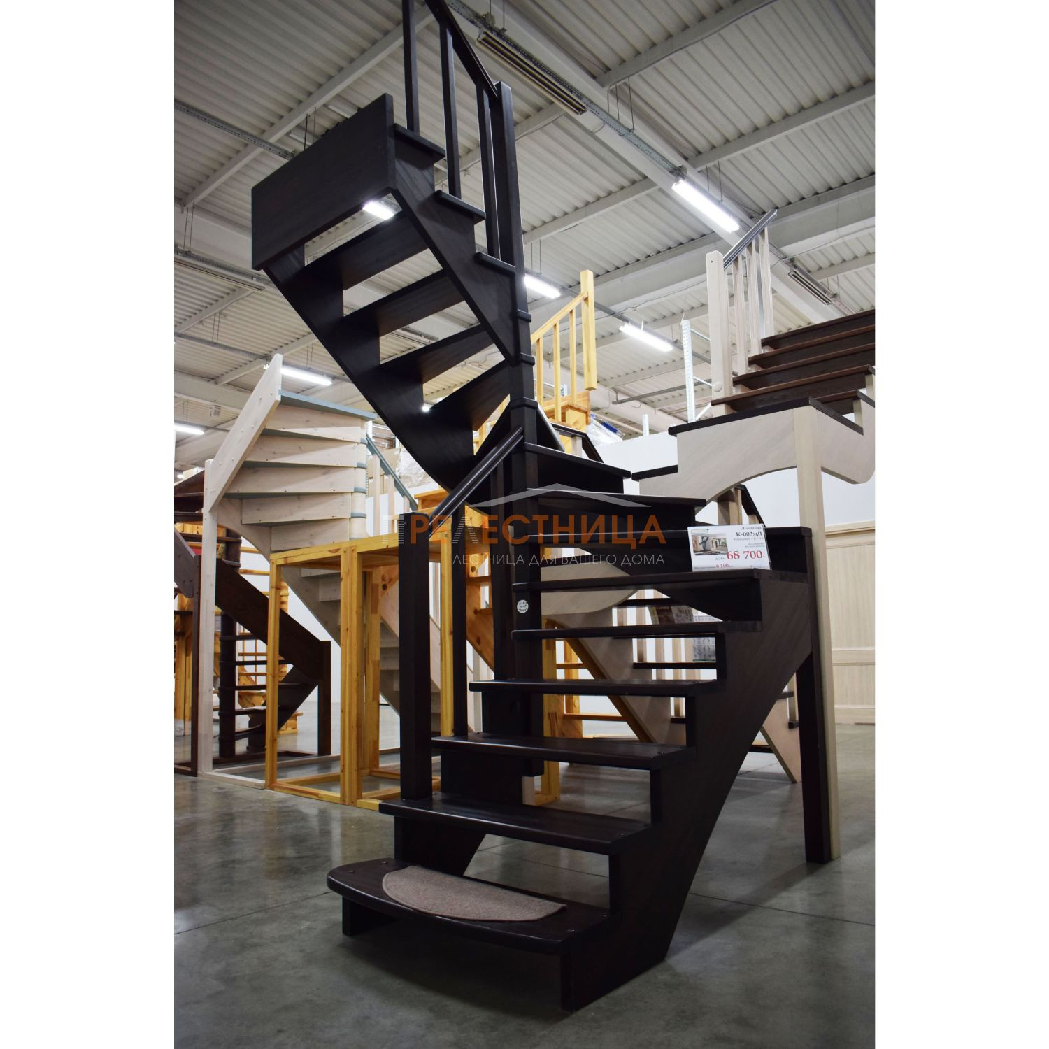Готовая деревянная лестница К-003М1