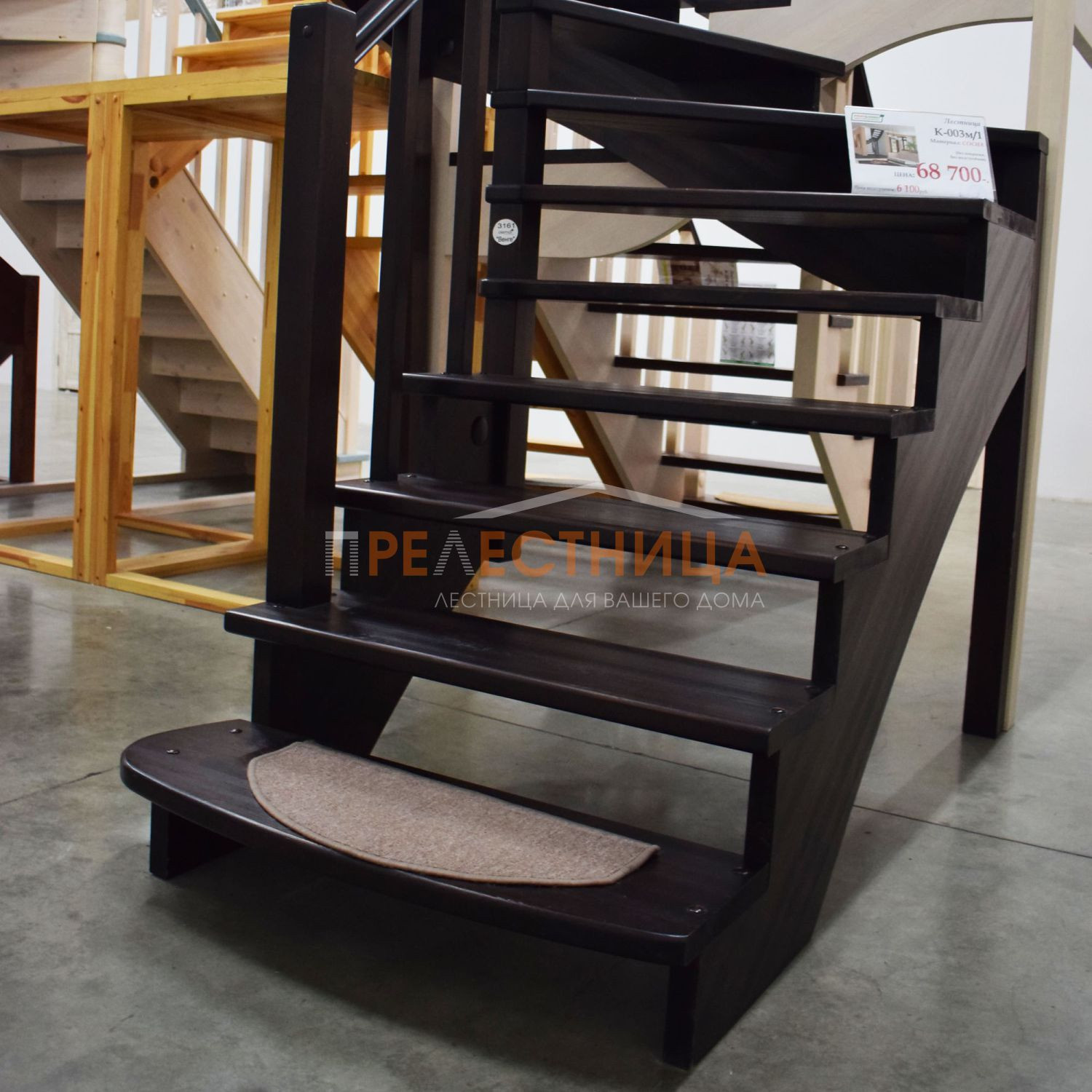 Готовая деревянная лестница К-003М1