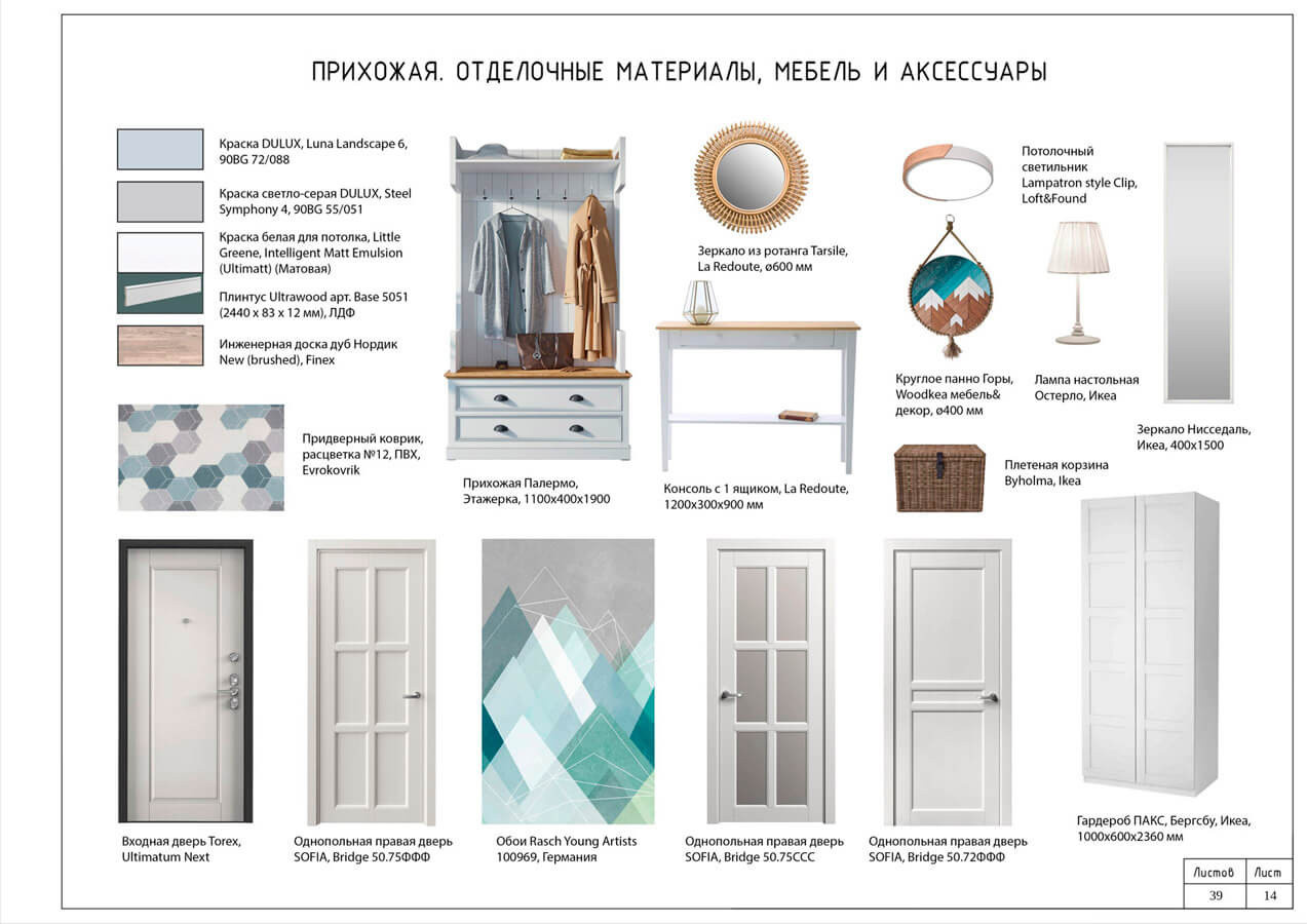 Дизайн-проект 2021 интерьера трехкомнатной квартиры «Страна оленья»