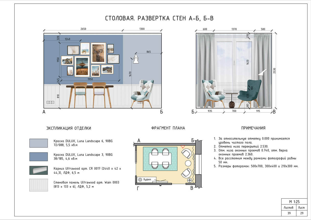 Дизайн-проект 2021 интерьера трехкомнатной квартиры «Страна оленья»