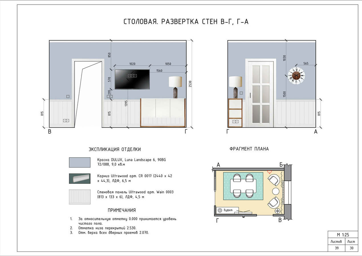Дизайн-проект 2021 интерьера трехкомнатной квартиры «Страна оленья»
