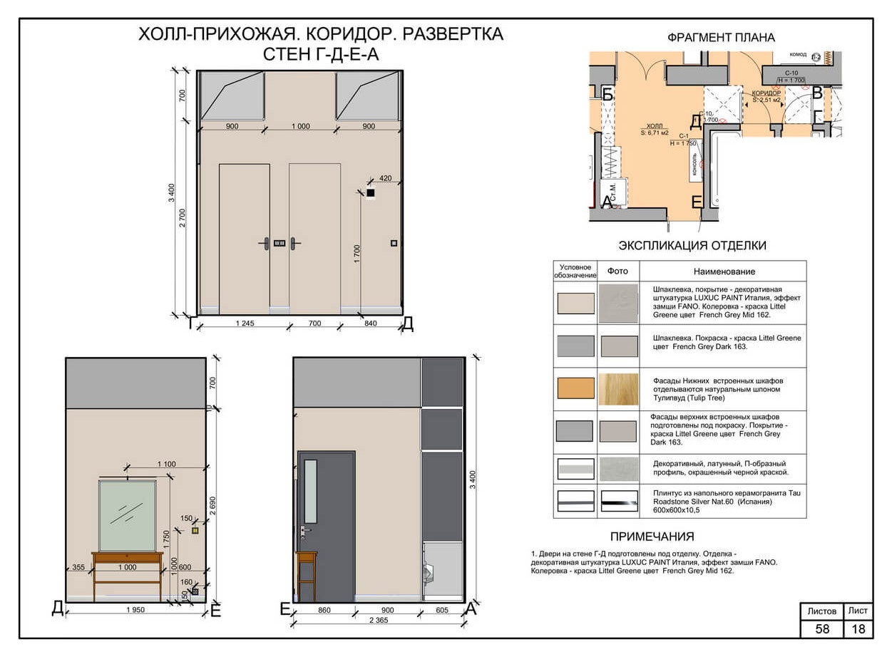 Дизайн-проект 2021 интерьеров трехкомнатной квартиры «С мужским характером...»