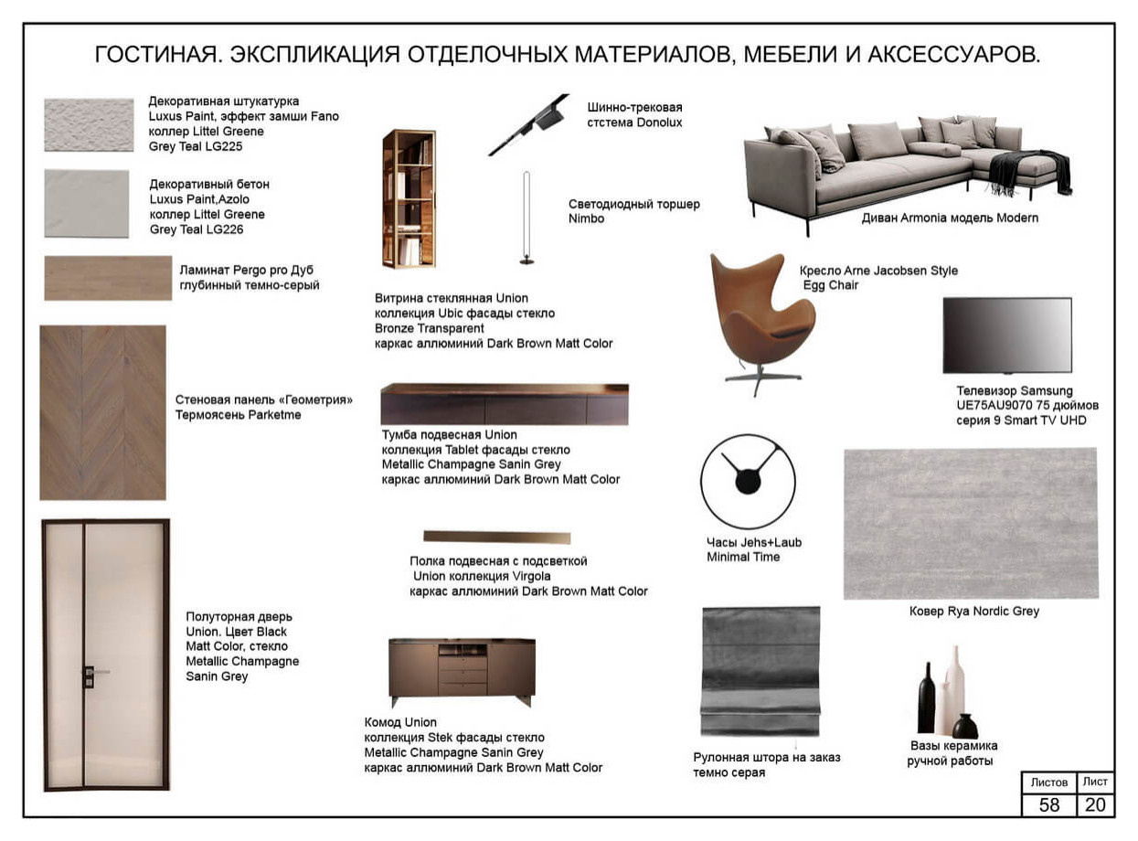 Дизайн-проект 2021 интерьеров трехкомнатной квартиры «С мужским характером...»