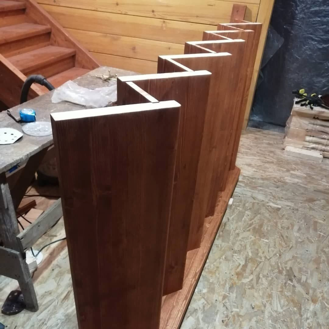 Лестница 4х маршевая на тетиве