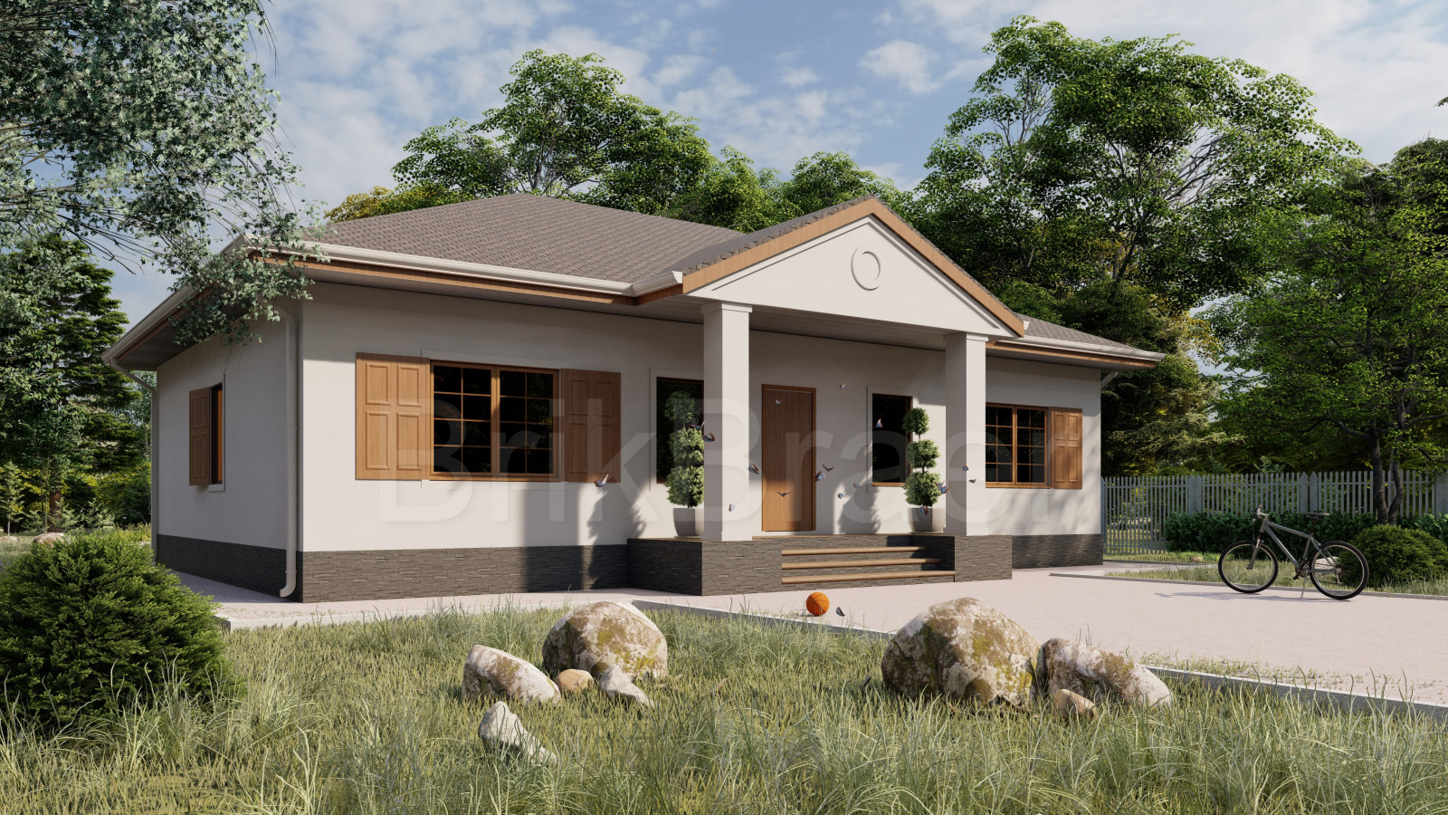 Проект №158 одноэтажный площадью 174м2