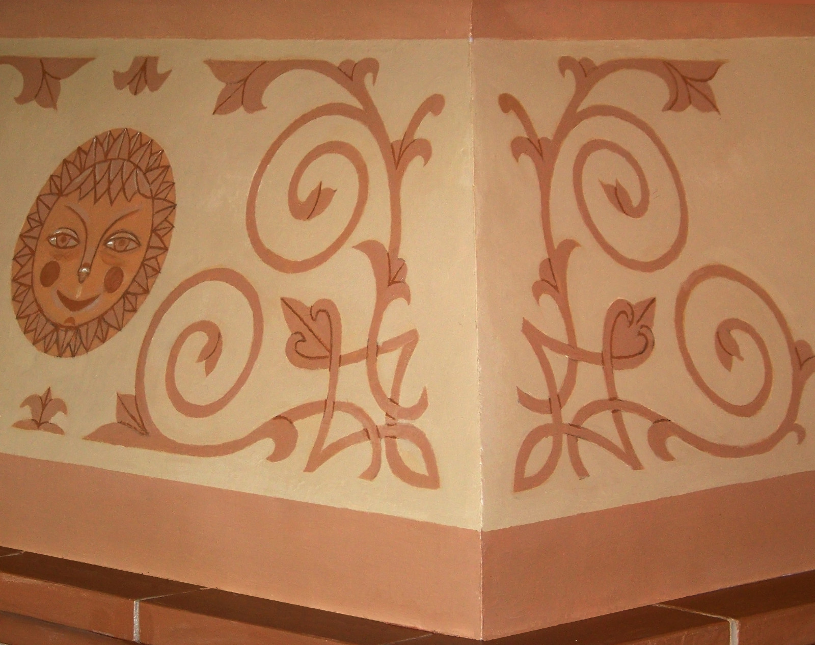 Роспись камина в русском стиле