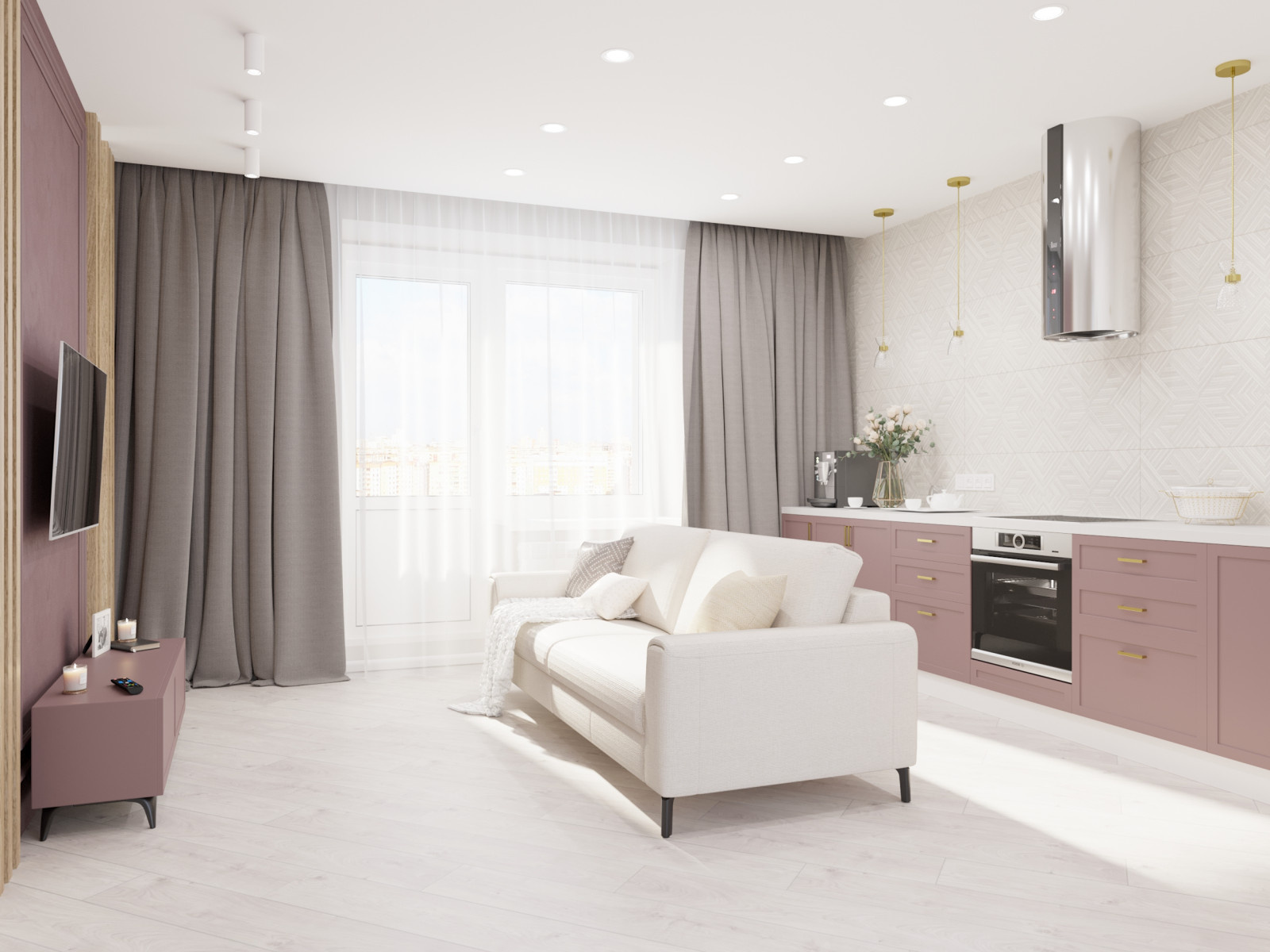 Кухня-гостинная