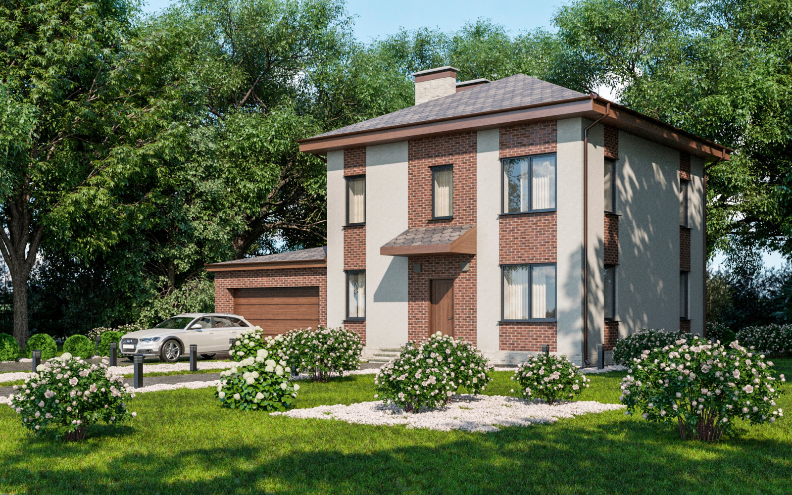 Проект дом Тип 2-ГБ с гаражом