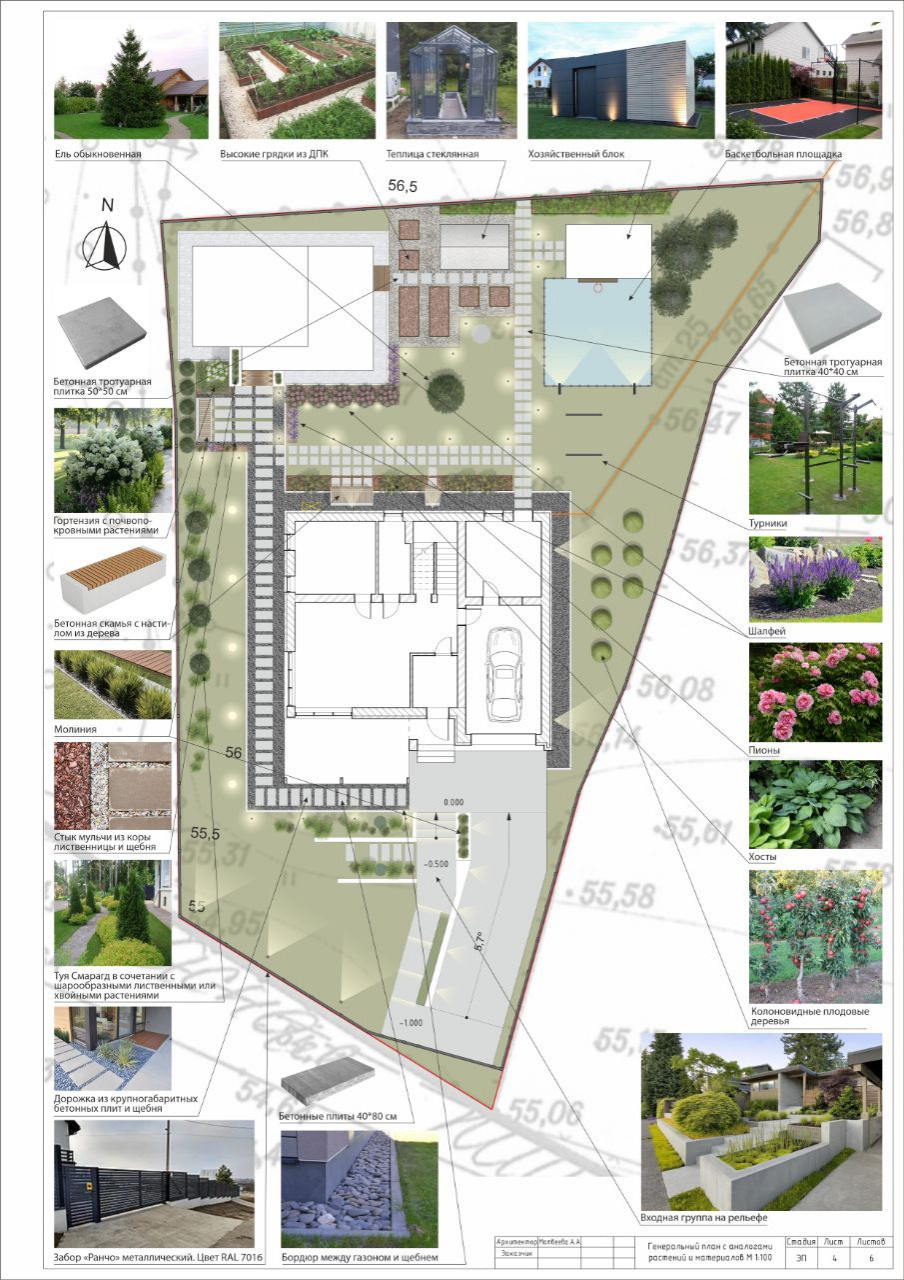 Обложка проекта: Проект благоустройства приусадебного участка 8,5 соток