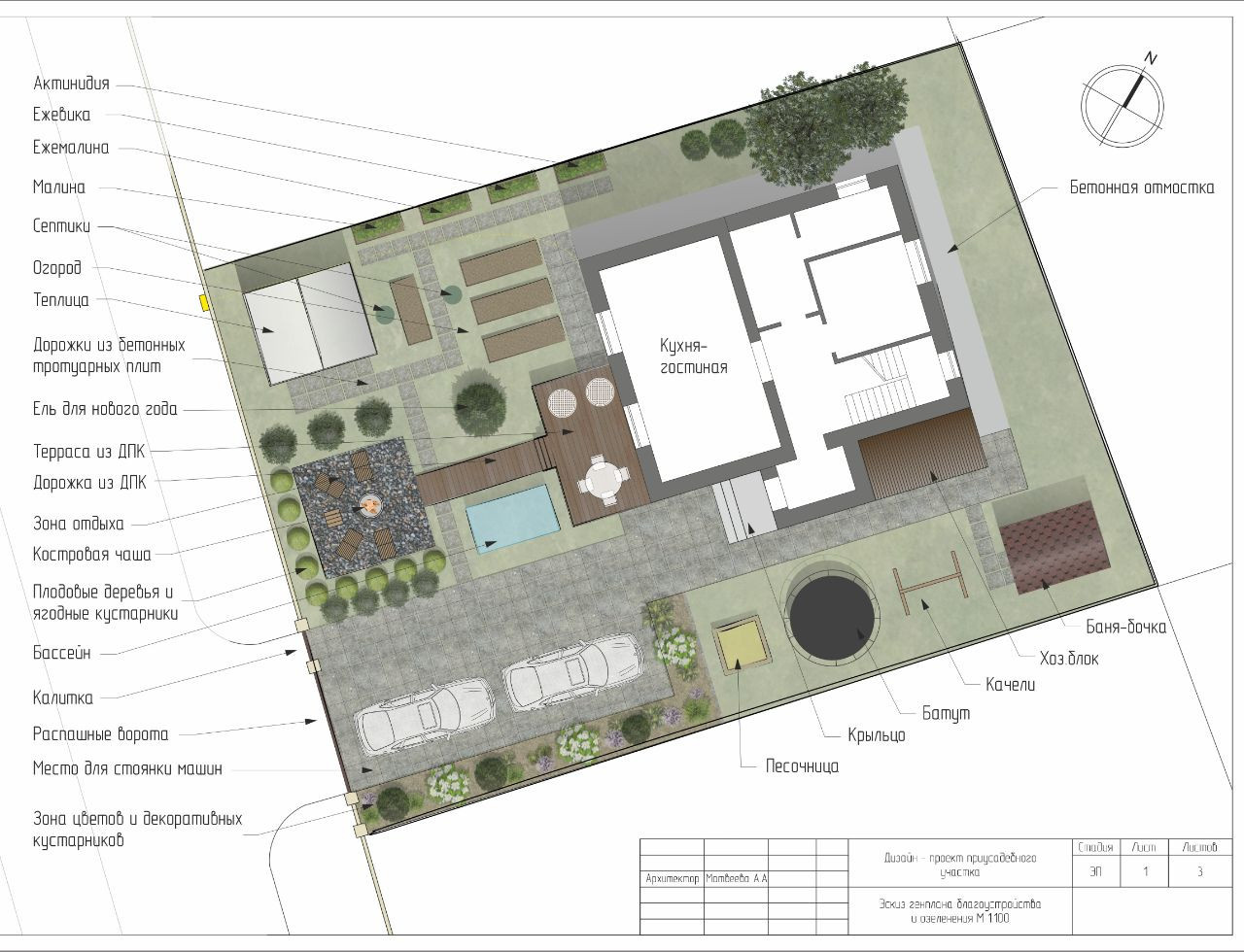 Проект благоустройства приусадебного участка 4,7 соток