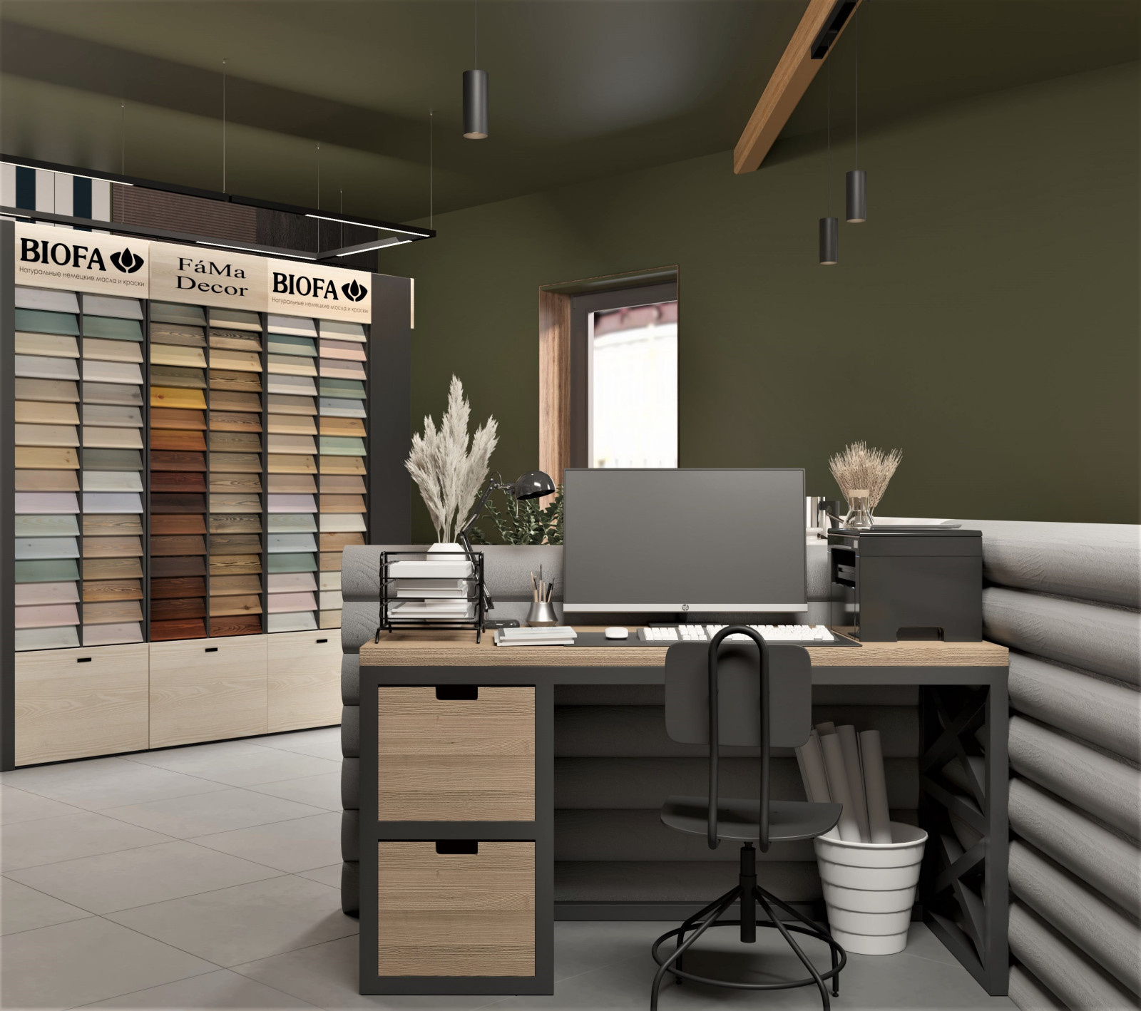 Шоурум экологичных масел и красок для дерева