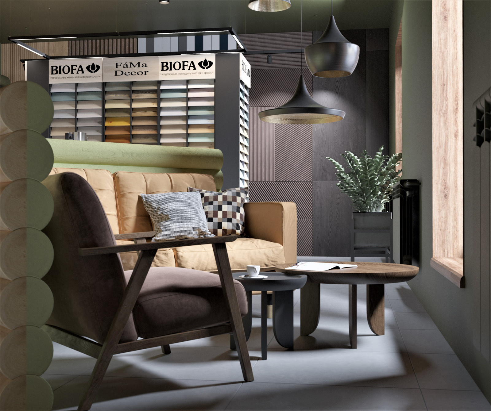 Шоурум экологичных масел и красок для дерева