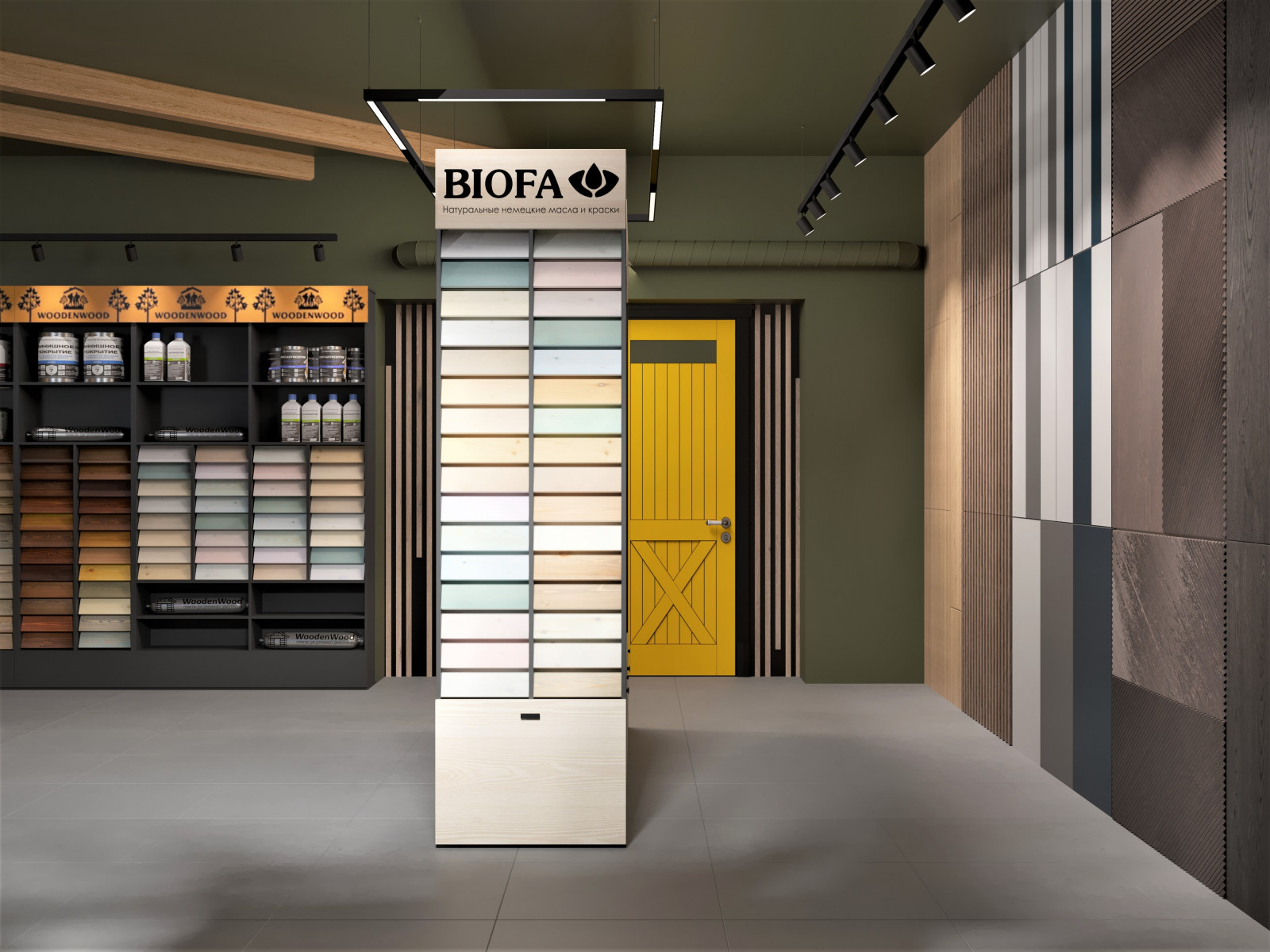 Шоурум экологичных масел и красок для дерева