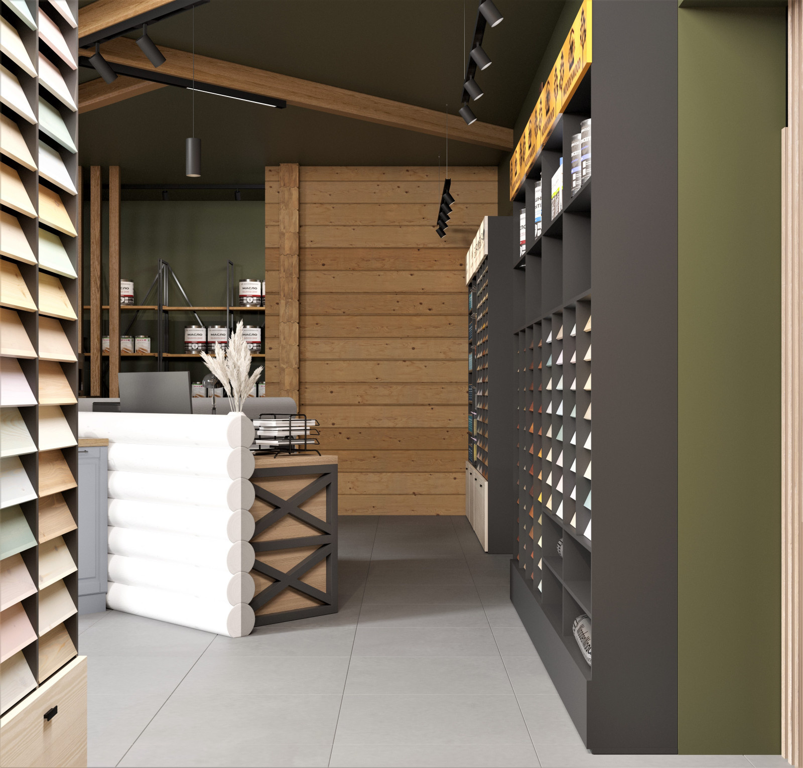 Шоурум экологичных масел и красок для дерева