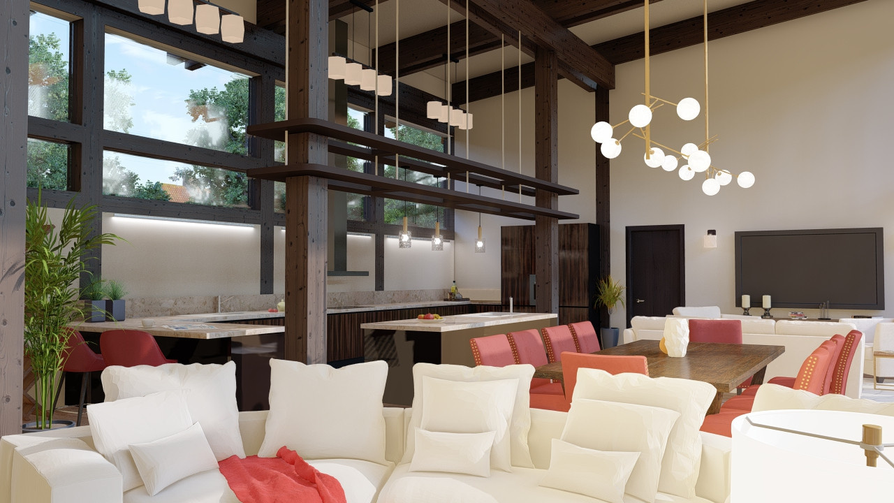 СПА комплекс с бассейном, сауной, барбекю и хоз.блоком