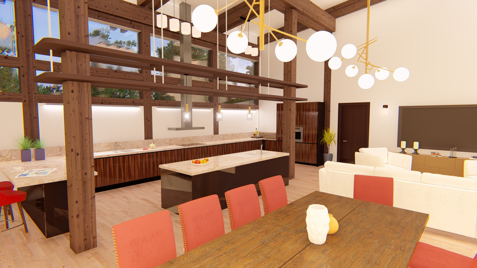 СПА комплекс с бассейном, сауной, барбекю и хоз.блоком